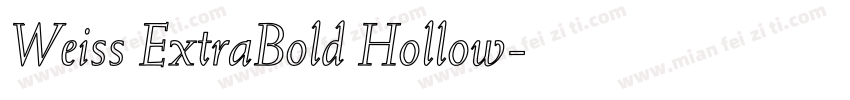 Weiss ExtraBold Hollow字体转换